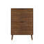 Armoire à chaussures 24 pouces Mid-Century moderne en noyer avec tiroirs rabattables, organisateur de rangement autoportant à 2 niveaux pour vestibule
