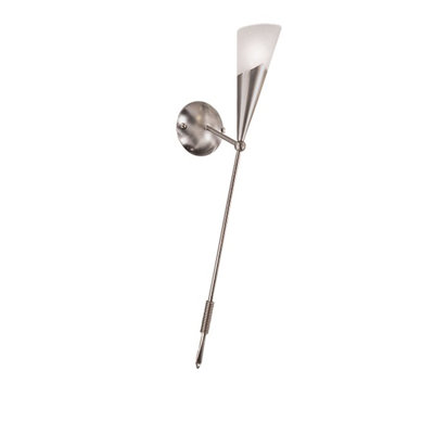 Kissinger 1-Light Dimmable Silver Wallchiere