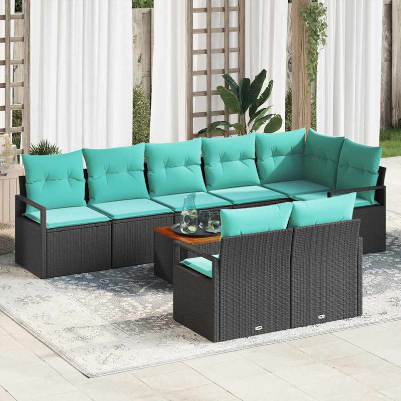 Ensemble de canapé de jardin avec coussin 9 pièces vidaXL