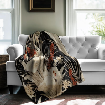 Jeté 1 pièce Sherpa Bla Plush Pampas Serenity