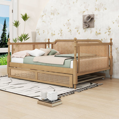 Wooden Daybed with Trundle and Durable Construction by Bay Isle Home