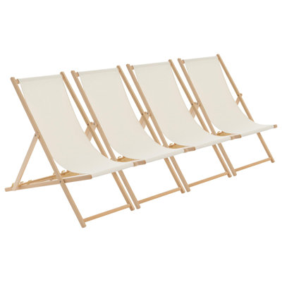 Harbour Housewares Folding Wooden Deck Chairs
