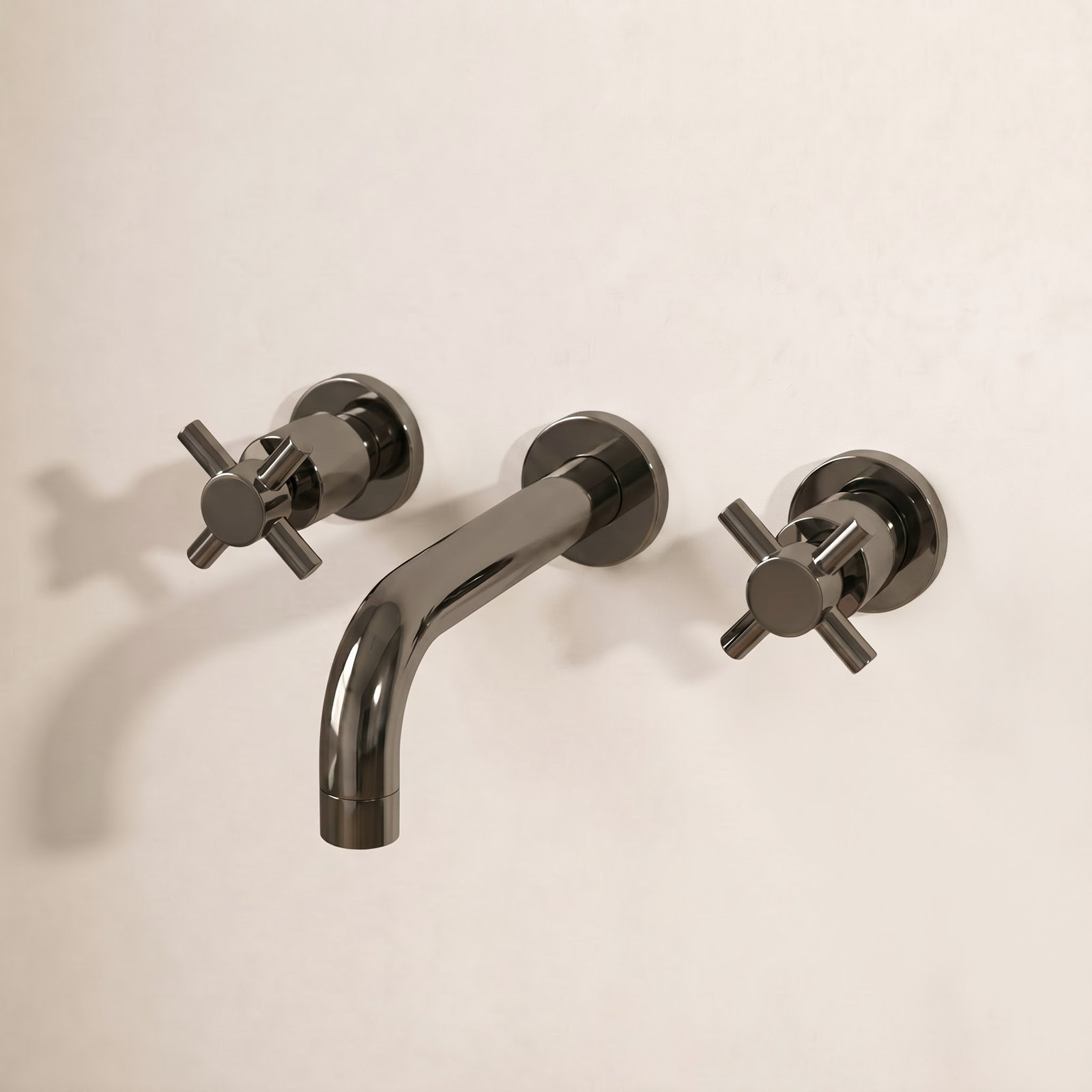 Concord Wall-Mounted Bathroom Faucet, Brushed Nickel