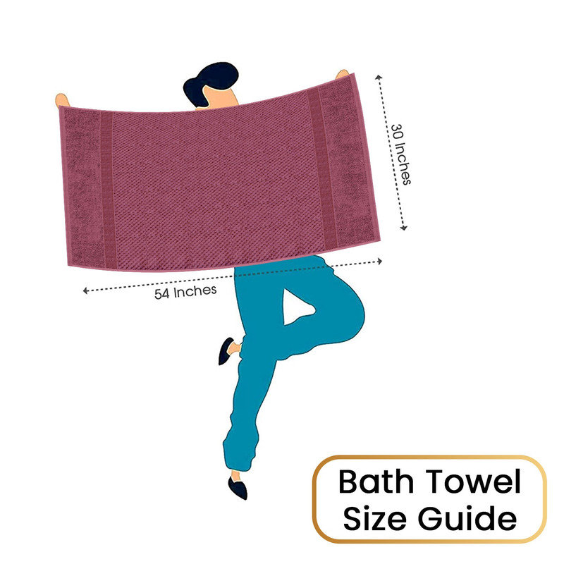 Grape Purple Cotton Popcorn Textured Bath Towel Set of 4