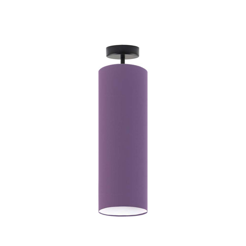 Audreanna Fabric Semi Flush Mount, Violet, Black