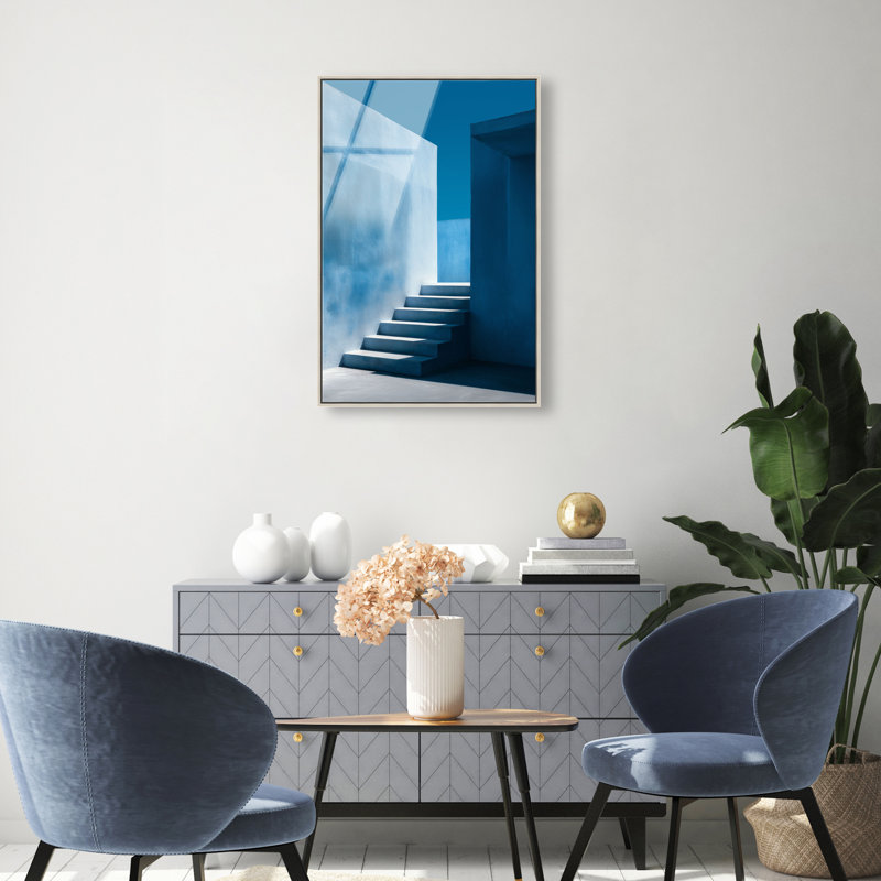 Deep Ocean Walls II Print by Oliver Gal, 55"H x 37"W, Silver Floater Frame