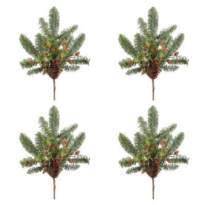 Pine with Pinecones Spray (Set of 4)