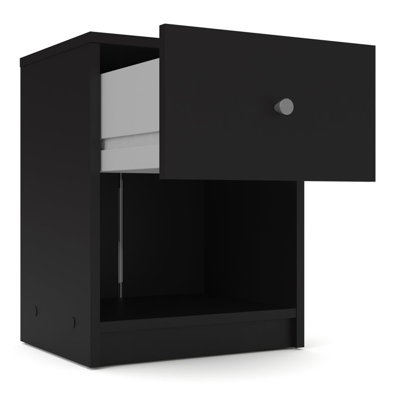 Clanton Small-Space 1 - Drawer Nightstand, Black