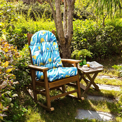 High-Back Seat Cushion - Waterproof Outdoor Adirondack Chair Cushion for Patio Furniture with Vibrant Patterns, Premium Elastic Padding, Multi-Scenario Use