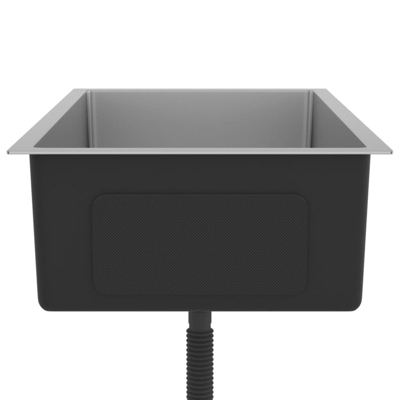 Belfry Kitchen Isidora 440mm W Steel Kitchen Sink, Silver