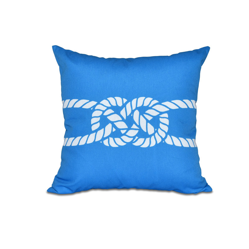 Housse de coussin carrée d’extérieur Carrick Bend, H 20 po x l 20 po, Bleu