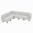 110.2" Modular Sectional Sofa,U Shaped Couch with Adjustable Armrests and Backrests