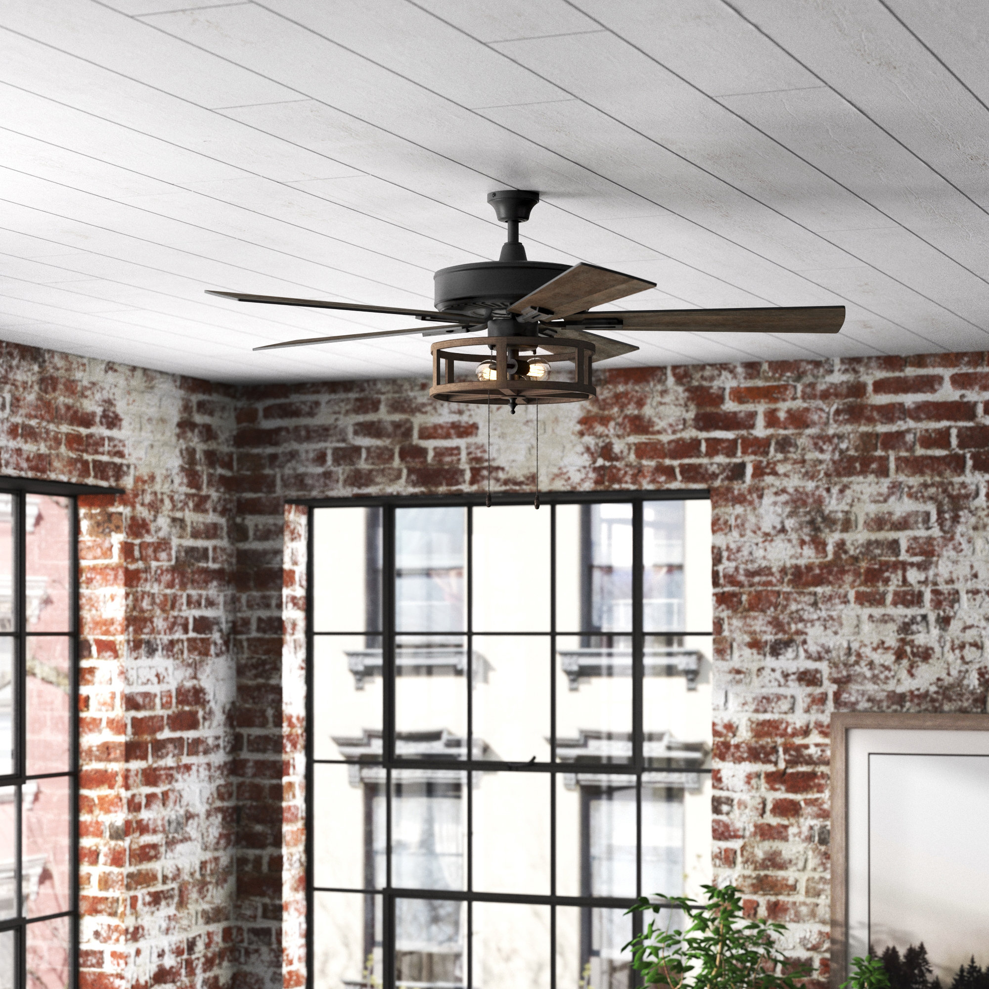 Steelside™ Milly 52'' Ceiling Fan with Light Kit & Reviews
