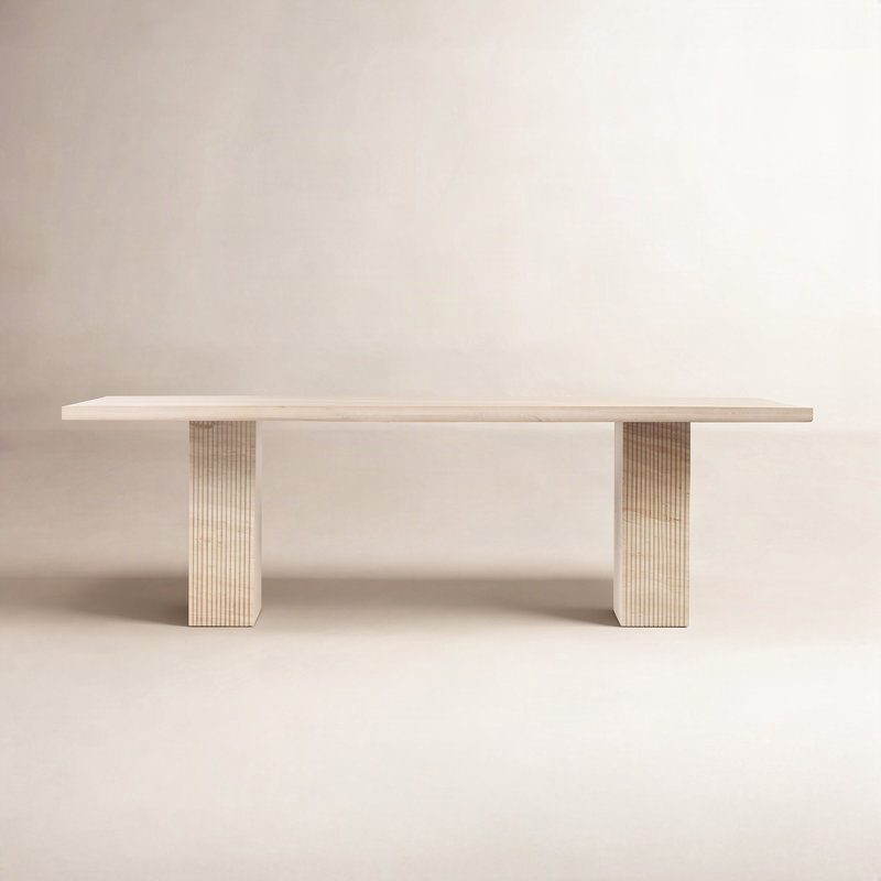 Lyssa Oak Solid Wood Top Dining Table