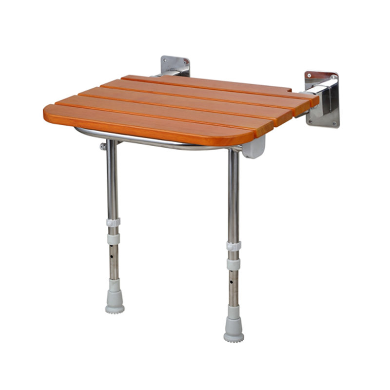 Chaise de douche murale en teck