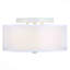 Plafonnier encastré 2 lumières 12 po avec abat-jour en tissu blanc 12 po