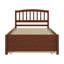 Structure de lit plateforme en bois avec lit gigogne-1744235873