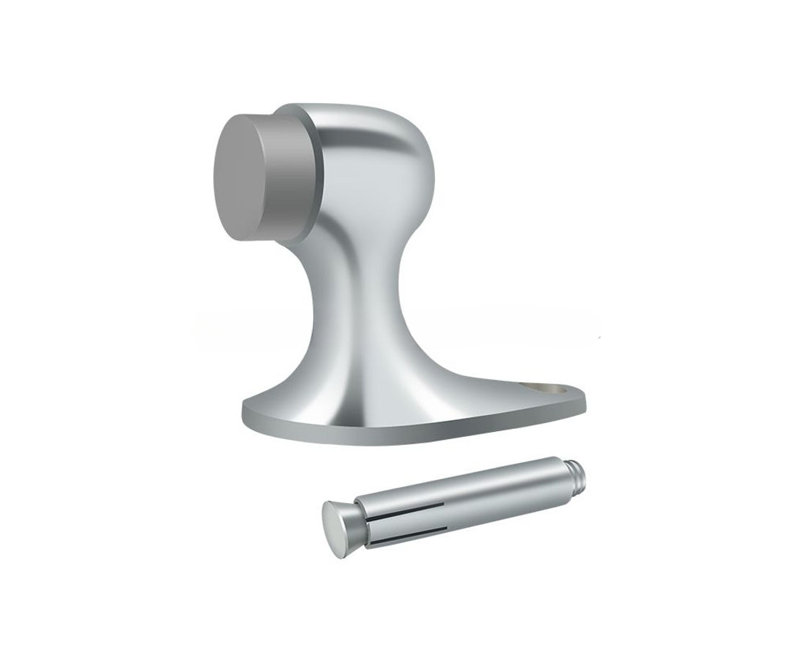 Door Stop, Polished Chrome