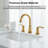 High Arc Double Handle Widespread Bathroom Faucet With Pop-Up Drain Assembly In Brushed Gold-123202628