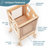 Guidecraft Classic Kitchen Helper Foldable Toddler Tower Stool with Anti-tip Feet and Safety Nets-44577785