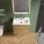 Meuble-lavabo simple 24 po avec dessus en céramique avec trop-plein Derrance, pré-assemblé-2025746520-2075475025