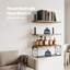 Paulownia Wood, Metal Floating Shelf