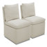 Chaise d'appoint rembourrée à roulettes Alayaa