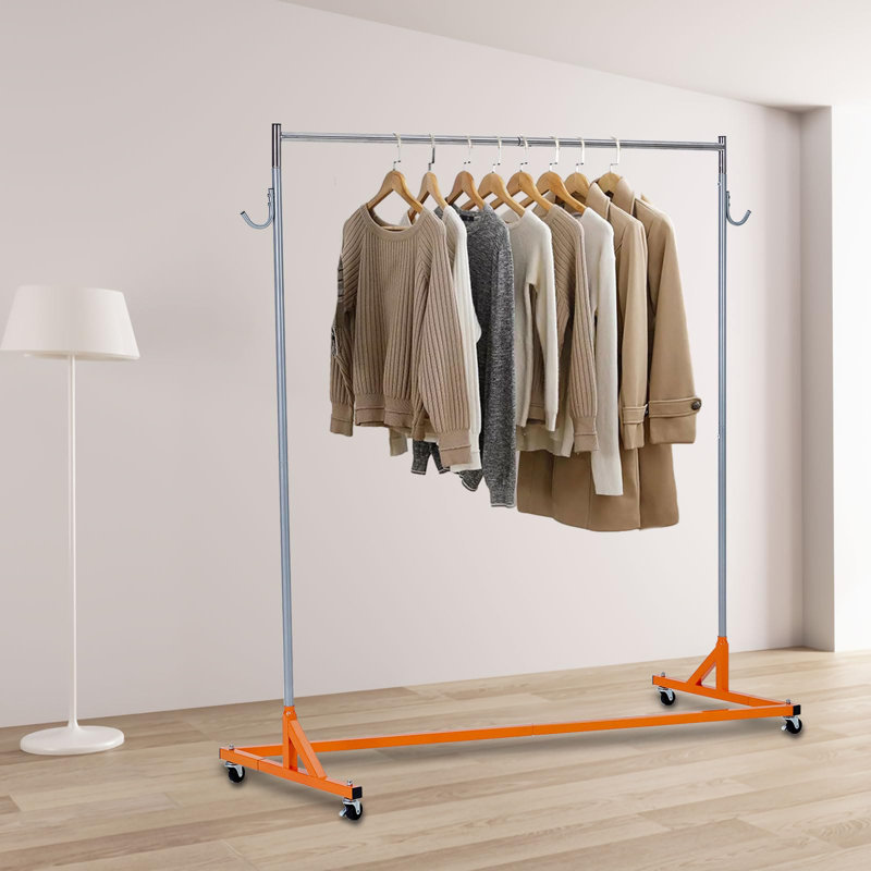 Storage Rack, 168cm H x 160cm W x 61cm D, Stainless Steel/Orange