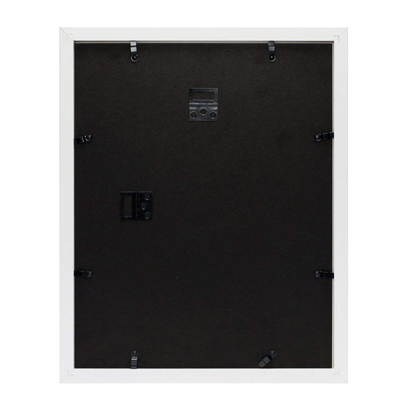 Matte Wood Single Picture Frame - Basics by Wayfair™, White, 16" x 20" Matted to 11" x 14"