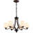 6-light Chandelier  Black Pendant Light Fixture With Frosted Glass, Ceiling Lighting Hanging Lamp For Dining Room Living Room Bedroom-1294858765