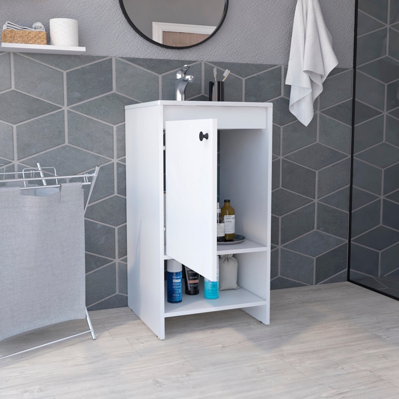 Meuble-lavabo pour salle de bain, salle de bain, Blanc