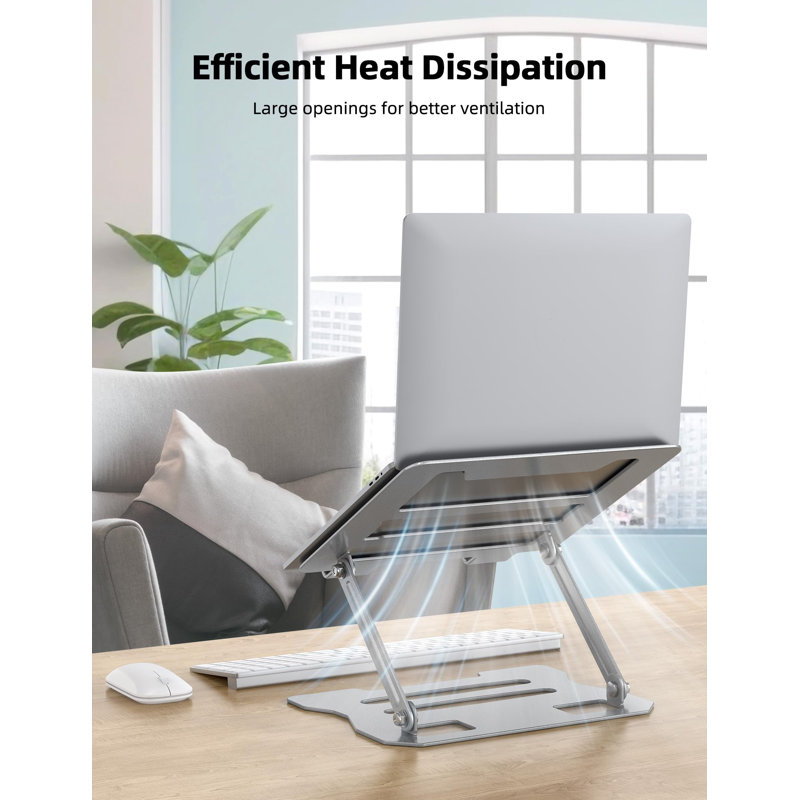 Support réglable pour ordinateur portable, argent