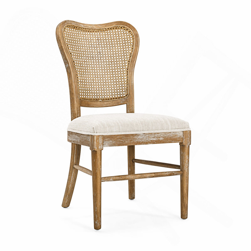 Dining Chair( Set Of 2 ), Cream, Brown