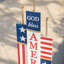 Lighted Wooden Patriotic Firecracker Porch Decor