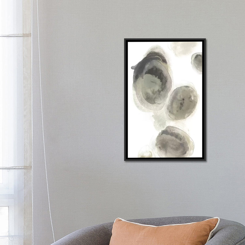 « water pierres i », impression sur toile, H 26 po x l 18 po x P 1,5 po, Toile encadrée noire, Pas de tapis