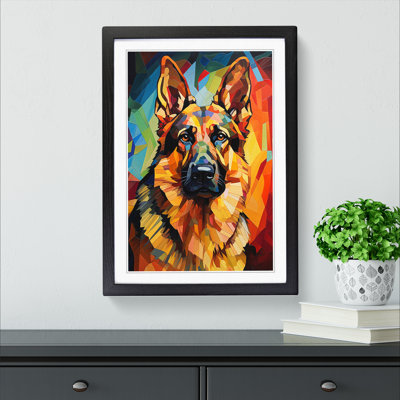German Shepherd Orphism No.2 - Framed Print