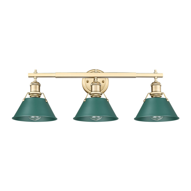 Éclairage pour meuble-lavabo 3 lumières, Bronze champagne brossé