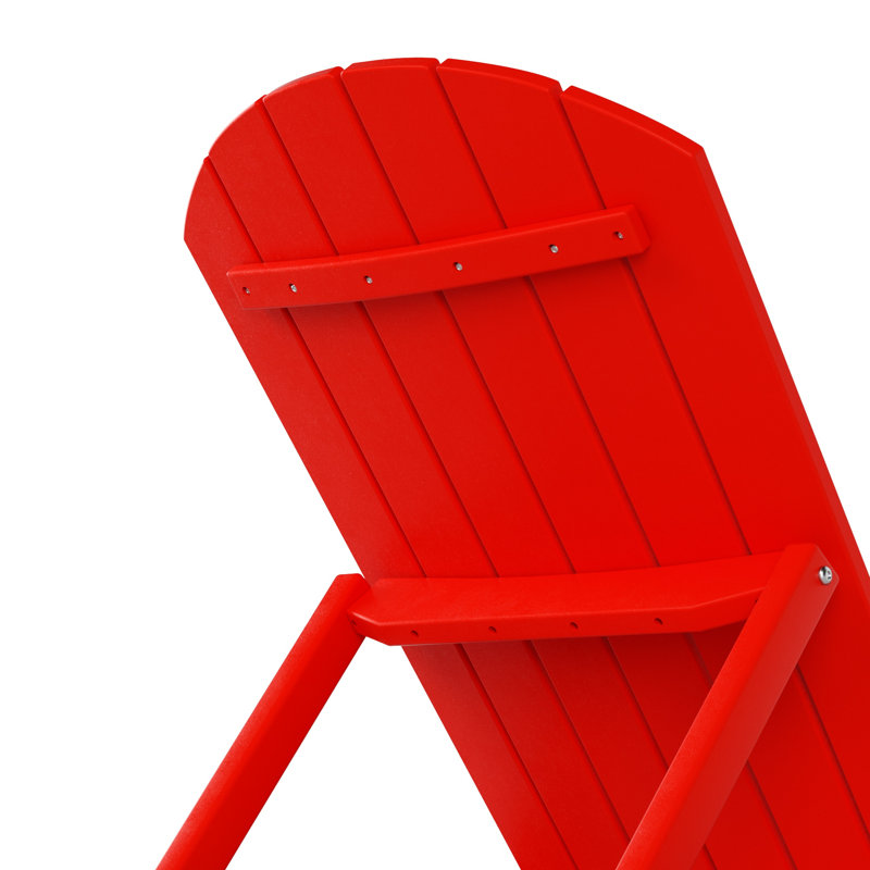 Méridienne inclinable en poly 77,7 po, Rouge