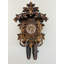  Horloge coucou huit jours avec vignes et feuilles sculptées à la main de 16 pouces de hauteur