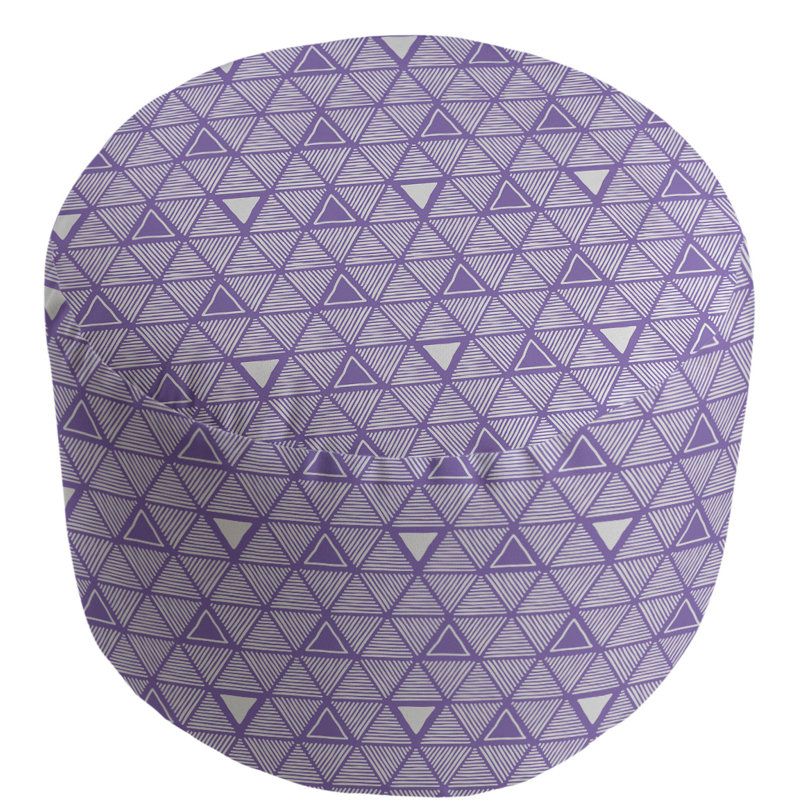 Upholstered Pouf, Purple