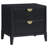 Mason Black 2-Drawer Nightstand