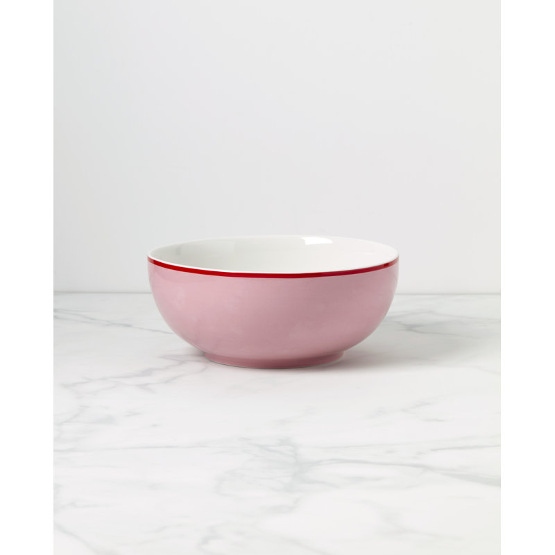 Kate Spade New York Make It Pop Porcelain China Serving Bowl, Pink