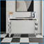 Table basse rétro en bois d'aspect miroir pour vestibule Salon - Facile à nettoyer, stable et amp; Moderne-360768365