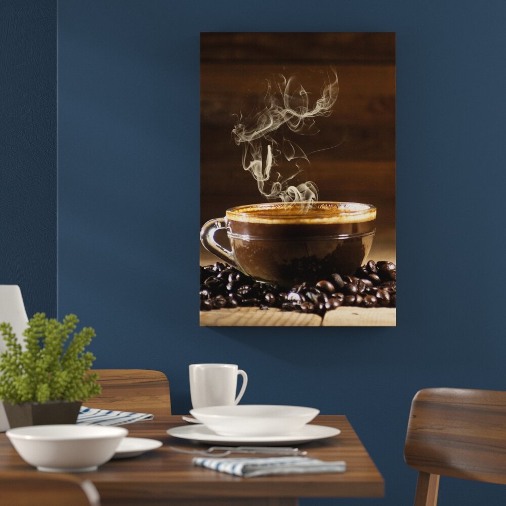 Leinwandbild Coffee Kaffeebohnen Kaffee Kuchen, Fotodruck