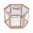 Hexagonal Mirrored All-Natural Agate Stone Glass Jewellery Box
