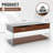 43-inch Tempered Glass Coffee Table with 2 Smooth-Glide Storage Drawers