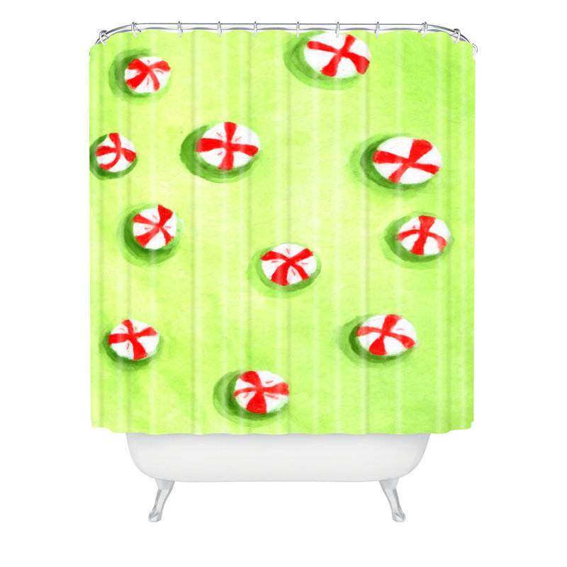 Rideau de douche simple christmas bonbons