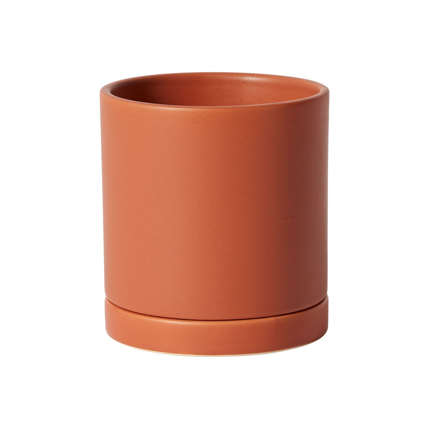 Carlotta 12" Ceramic Pot Planter, 4.75" H x 4.25" W x 4.25" D, Terracotta