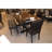 Transitional 6pc Dining Set Table with Self-Storing Leaf Bench Upholstered 4x Side Chairs