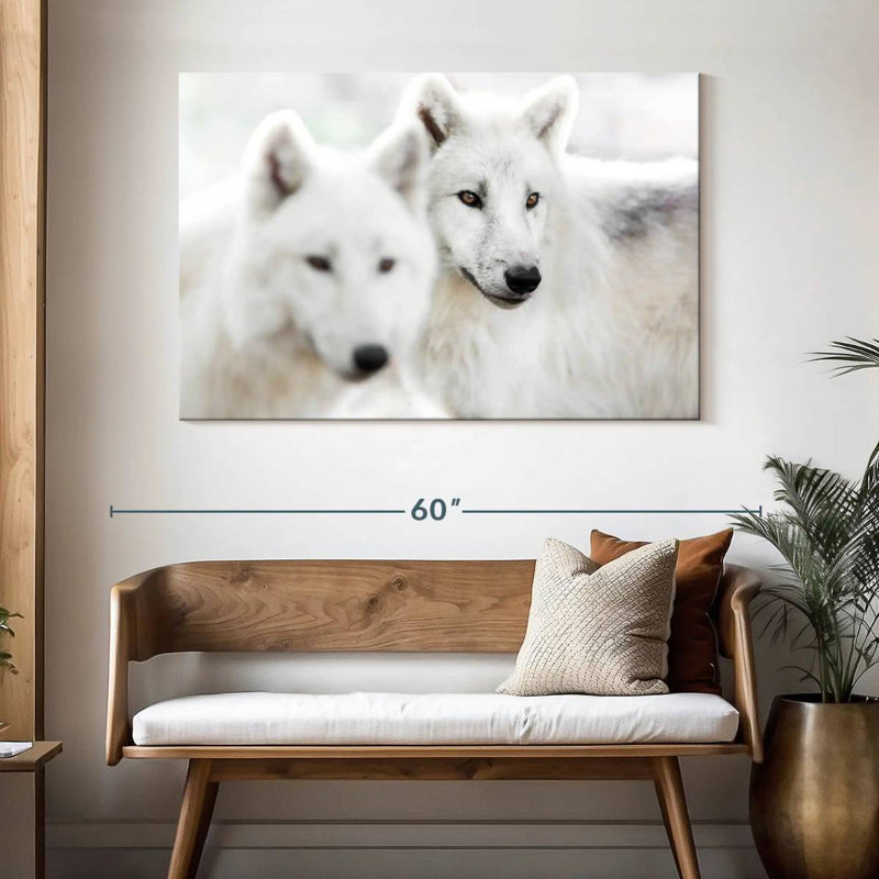 Brampt White Wolf II, 32" H x 48" W